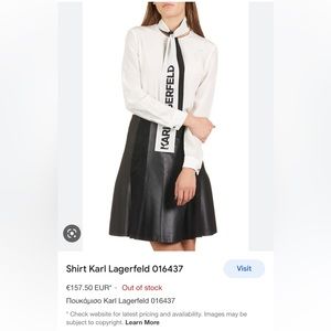 Karl Lagerfeld Blouse with Sash *Met Ball Ready*